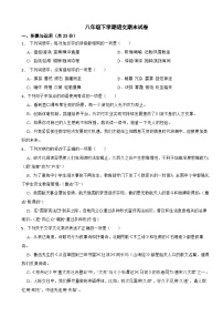 湖南省长沙市2025年八年级下学期语文期末试卷及答案