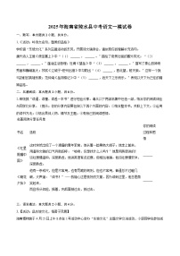 2025年海南省陵水县中考语文一模试卷（含详细答案解析）