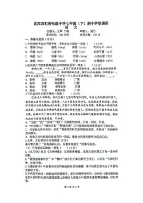 辽宁省沈阳市虹桥初级中学2024-2025学年七年级下学期期中考试 语文试题