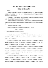 湖北卷-2024-2025学年七年级下学期语文第三次月考试卷（含答案解析）