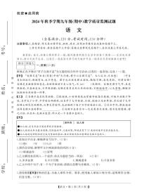 广西柳州市柳江区2024-2025学年九年级上学期期中语文试卷