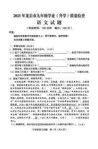 2025年福建省龙岩市中考一模语文试题（中考模拟）