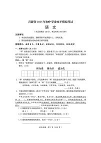 2025年青海省格尔木市初中学业水平模拟考试语文试卷（中考模拟）