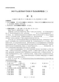 2025年云南省楚雄彝族自治州元谋县中考二模语文试题（中考模拟）