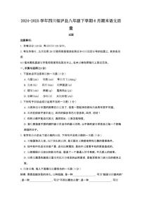 2024_2025学年四川泸县八年级第二学期6月期末语文试卷[有答案]