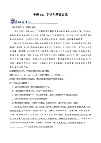 专题01：字词句基础训练2024-2025学年七年级语文下学期期末复习