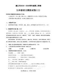 2025年贵州省遵义市中考5月模拟（三）语文试题（含答案）