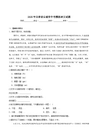 吉林省白城市三校联考2025届九年级下学期中考模拟考试语文试卷