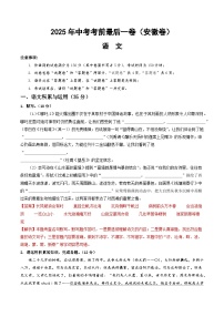 2025年中考考前押题最后一卷：语文（安徽卷）（解析版）