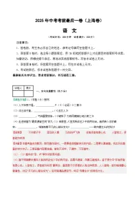 2025年中考考前押题最后一卷：语文（上海卷）（解析版）