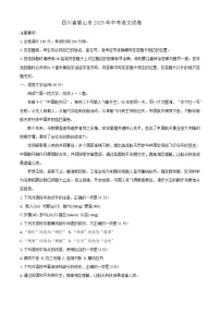 四川省眉山市2025年中考语文试卷（ 含答案）