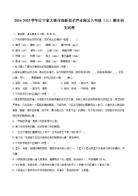 2024-2025学年辽宁省大连市高新技术产业园区八年级（上）期末语文试卷（含详细答案解析）