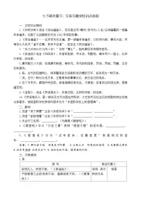 期末复习：文言文知识点 2024—2025学年统编版语文七年级下册