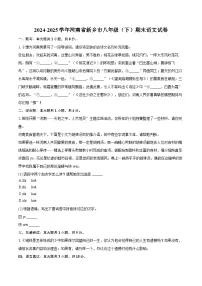 2024-2025学年河南省新乡市八年级（下）期末语文试卷-普通用卷
