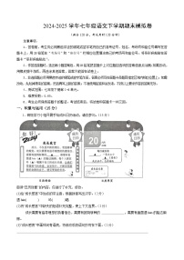 七年级语文期末模拟卷（河北专用，下册1-6单元）2024-2025学年初中下学期期末模拟考试