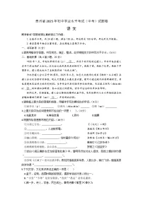 2025年贵州省九年级学业水平考试（中考）语文试题（ 含答案）