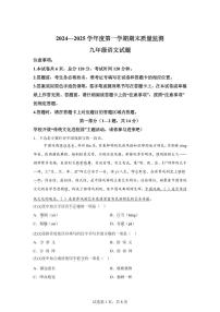 河北省保定市定州市2024~2025学年九年级上学期期末语文试题（含解析）