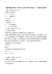 陕西省西安市铁一中学2024-2025学年七年级（下）期末语文试题（含答案）