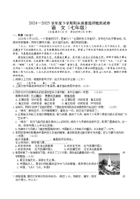 广西贺州市富川县2024-2025学年七年级下学期期末检测语文试卷（含答案）