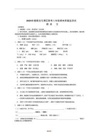 2024～2025学年四川省泸州市龙马潭区多校联考(月考)八年级下6月期末考试语文试卷(含答案)
