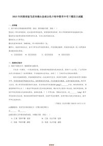 2025届河南省驻马店市确山县私立初中联考(月考)九年级下中考三模语文试卷(含答案)