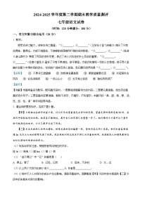 安徽省芜湖市区部分学校2024-2025学年七年级下学期期末语文试题（含答案）