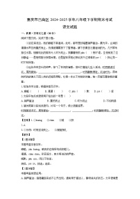 重庆市巴南区2024-2025学年八年级下学期期末考试语文试卷（解析版）