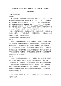 宁夏回族自治区中卫市中宁县2025年中考二模[中考模拟]考试语文试卷（解析版）