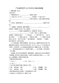 广东省阳江市2025年中考二模[中考模拟]考试语文试卷（解析版）