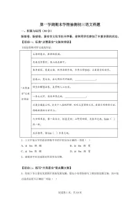 2024~2025学年山东省泰安市九年级上学期期末语文试卷