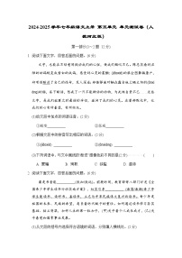 2024-2025学年七年级语文上册 第五单元 单元测试卷（人教河北版）