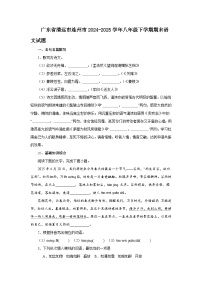 广东省清远市连州市2024-2025学年八年级下学期期末语文试题（含解析）