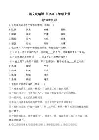 初中语文人教部编版（2024）七年级上册（2024）雨的四季/刘湛秋优秀课时训练