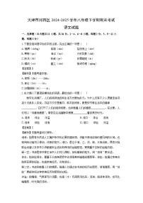【语文】天津市河西区2024-2025学年八年级下学期期末考试试题（解析版）