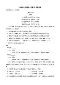 2026年中考语文一轮复习学案：诗歌鉴赏（含答案解析与范文例文）全国通用