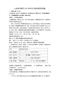 山东省日照市2025年中考二模考试语文试题（解析版）