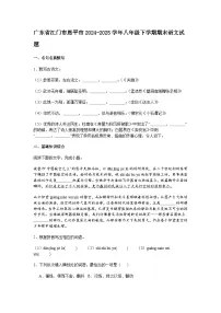 广东省江门市恩平市2024-2025学年八年级下学期期末语文试题（含答案）