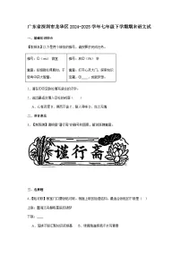 广东省深圳市龙华区2024-2025学年七年级下学期期末语文试题（含答案）