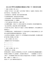 2024-2025学年江西省南昌市南昌县七年级（下）期末语文试卷（含详细答案解析）