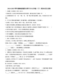 2024-2025学年湖南省衡阳市常宁市七年级（下）期末语文试卷（含详细答案解析）