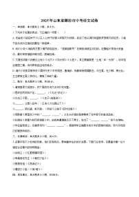 2025年山东省潍坊市中考语文试卷（含详细答案解析）