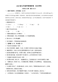 河南省郑州市第七初级中学2025-2026学年七年级上学期开学分班考试语文试题