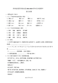 河南省洛阳市新安县2024-2025学年七年级下学期期中语文试卷