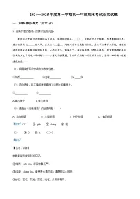 内蒙古自治区通辽市2024-2025学年七年级语文上学期期末试题含解析（教师用）