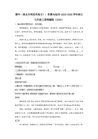 期中（重点专项过关练习）：积累与运用 2025-2026学年统编版语文八年级上册