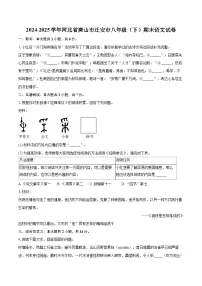 2024-2025学年河北省唐山市迁安市八年级（下）期末语文试卷（含详细答案解析）