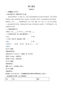 江苏省南京师范大学附属中学新城初级中学2025-2026学年八年级上学期第一次月考语文试题（含答案）