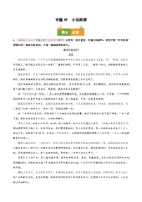 专题05  小说阅读（期中真题汇编，安徽专用）八年级语文上学期 试卷 含答案