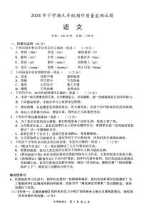湖南省洞口县2024-2025学年九年级上学期期中考试语文试题