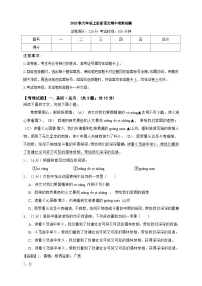 2025秋九年级上册册语文期中检测试题（教师用卷）